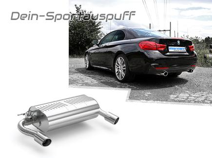 Eisenmann Edelstahl Duplex Sportauspuff BMW 4er F32 F33 F36 430i je 90mm rund gerade