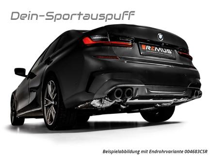 Remus Komplettanlage ab OPF BMW 3er M340i G20 G21 je 2x84mm Black Chrome