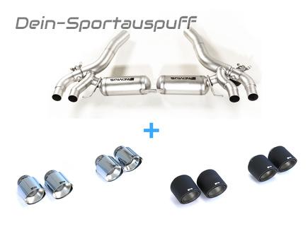 Remus Sportauspuff BMW 8er F93 M8 je 2x102mm rund scharfkantig schräg