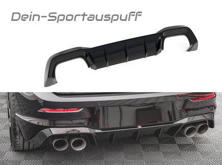 Maxton Heckeinsatz Diffusor schwarz glanz V1 für VW Golf 8 R