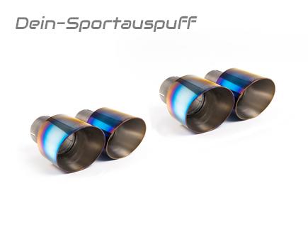 Milltek Titan Duplex Endrohrsatz je 2x115mm rund doppelwandig abgeschrägt burned