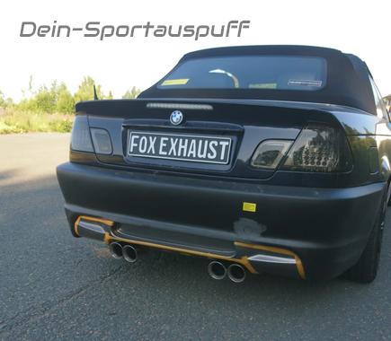 Fox Racing-Anlage BMW 3er E46 320i 323i 325i 328i M3-Optik je 2x90mm doppelw.