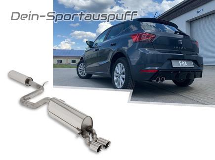 FOX Sportauspuff-Anlage ab OPF für Seat Ibiza 6F 1.5 2x80mm doppelw schräg