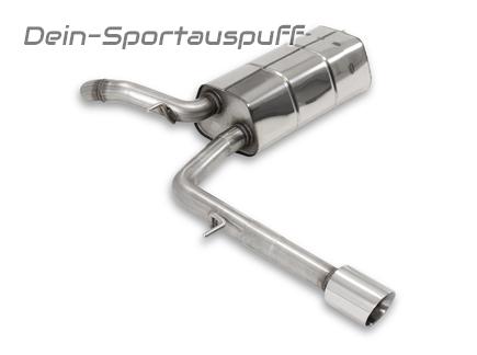 FOX Edelstahl Sportauspuff Audi A2 1.4 1x90mm rund doppelwandig abgeschrägt