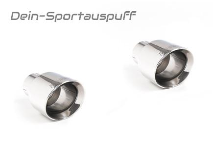 Milltek Edelstahl Duplex Endrohrsatz Lang je 115mm rund doppelwandig abgeschrägt
