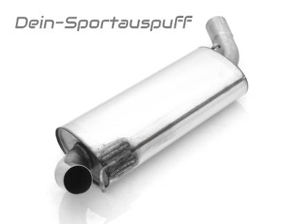 Fox Edelstahl Mittelschalldämpfer Audi 80/90 89 Typ B3 Limousine/Coupe u. B4 Cabrio