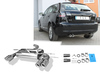 Fox Edelstahl Duplex Sportauspuff Audi A3 8P Sportback 2x76mm rund eingerollt gerade mit Absorber