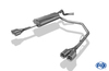Fox Edelstahl Duplex Sportauspuff VW Bora 1J inkl. Variant 2x76mm rund eingerollt gerade mit Absorber