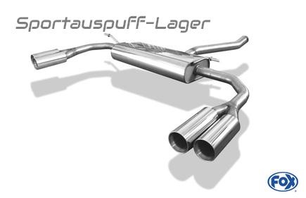 Fox Edelstahl Duplex Sportauspuff Mercedes CLA C117 je 2x80mm rund doppelwandig gerade