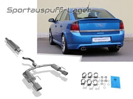 Fox Duplex Komplettanlage ab Kat Opel Vectra C OPC je 142x78mm trapezförmig