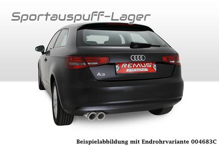 Remus Sportauspuff & Einzelrad-VBR Audi A3 8V 1.4l 2x84mm Street Race Black