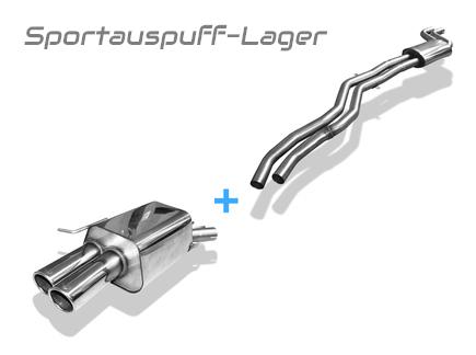 Fox Edelstahl Sportauspuff-Komplettanlage ab Kat BMW Z4 E89 Roadster 2x80mm