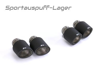 Remus Carbon Endrohrsatz rechts-links je 2x102mm rund eingerollt seitlich abgeschrägt