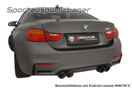 Remus Sportauspuff +Klappenstrg BMW 4er M4 F82 Coupe F83 je 2x98mm RaceBlack