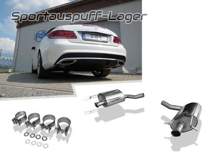 Fox Edelstahl Duplex Sportauspuff Mercedes E-Klasse Cabrio A207 Facelift W212 ab 2013 4/6-Zylinder