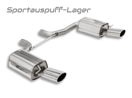 Fox Edelstahl Duplex Sportauspuff Audi RS6 4F Typ C6 Limousine u. Avant je 140x90mm oval eingerollt abgeschrägt