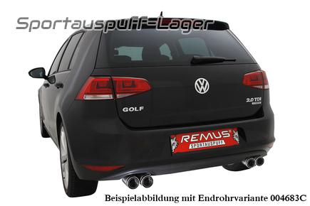 Remus Duplex Sport-Auspuff VW Golf 7 1.2 TSI 1.6TDI je 2x84mm Street Race