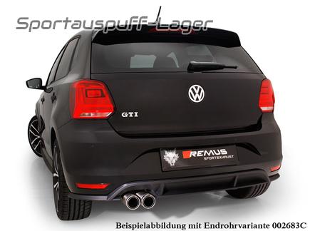 Remus Sportauspuff-Anlage m. opt. Klappe VW Polo 6C 1.8l GTI 2x84mm Carbon Race