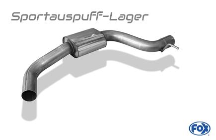 FOX Edelstahl Mittelschalldämpfer Audi TT 8S/FV Frontantrieb