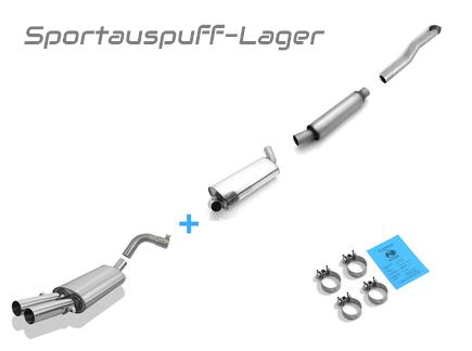 Fox Edelstahl Anlage Audi 80/90 89 B3 Limo/Coupe + B4 Cabrio 2.0 16V 2.3l 2x63
