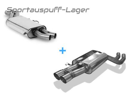 Fox Komplettanlage für Audi 100, S4, A6 u. S6 quattro Typ C4 2x76mm abgeschrägt 