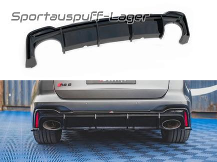 Maxton Heckeinsatz Diffusor schwarz glanz für Audi RS6 C8