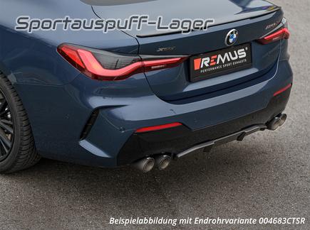 Remus Komplett-Anlage ab OPF BMW 4er M440i G26 Gran Coupe je 2x84mm aus Carbon