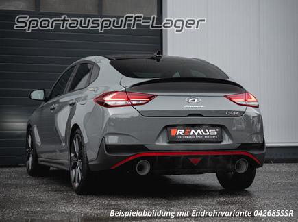 Remus Ø76mm Racing-Anlage + Klappenstrg. für Hyundai i30N Facelift je 1x127mm