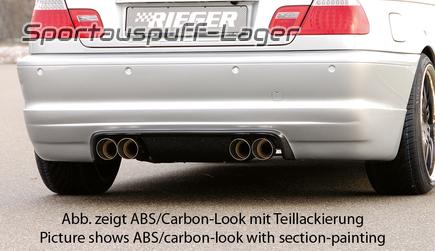 Rieger Heckansatz ABS/schwarz matt BMW E46 M3-Optik Coupe/Cabrio inkl. Facelift (Mod. mit M-Technik)