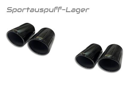 Remus Edelstahl Endrohrsatz rechts-links je 2x102mm rund eingerollt abgeschrägt schwarz