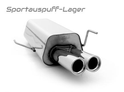 Fox Edelstahl Sportauspuff Audi 80 B4 Limousine/Avant 2.0-2.8l 2x76mm rund eingerollt gerade mit Absorber