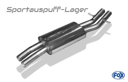Fox Edelstahl Mittelschalldämpfer BMW 3er E46 320i 323i 325i 328i 330i Limousine/Touring/Coupe/Cabrio