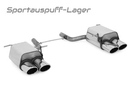 Fox Edelstahl Duplex Sportauspuff Mercedes SLK u. SLC R172 2x115x85mm oval eingerollt abgeschrägt