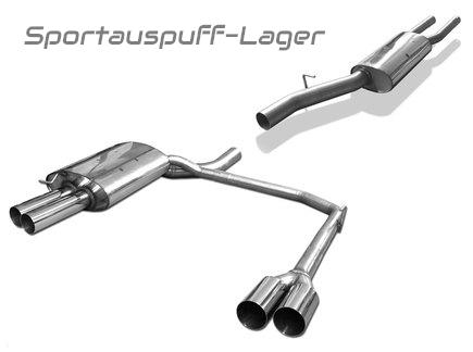 Fox Duplex Komplettanlage BMW 5er E60 E61 520i 523i 525i 530i 2x76mm scharf