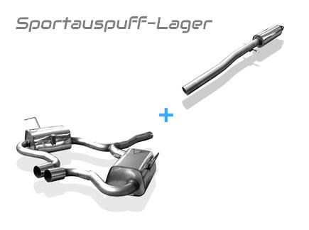 Fox Komplettanlage ab Kat Ausgang mittig Mini Cooper S R53 2002-2006 2x76mm