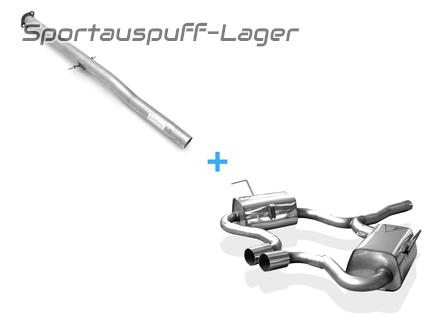 Fox Racinganlage (mit Soundrohr) Mittig Mini Cooper S R53 02-06 2x76mm