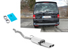 Fox Edelstahl Sportauspuff VW T5 Bus 2x88x74mm oval eingerollt abgeschrägt mit Absorber