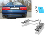 FOX Edelstahl Sportauspuff BMW 8er E31 850i 850Ci 220kW je 2x90mm rund doppelwandig abgeschrägt