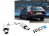 Fox Edelstahl Duplex Sportauspuff Audi A6 u. S6 quattro 4B Typ C5 Limousine u. Avant 115x85mm oval eingerollt abgeschrägt