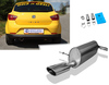 Fox Edelstahl Sportauspuff Seat Ibiza 4 Typ 6J ab 2008 115x85mm oval eingerollt abgeschrägt
