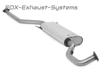 Fox Edelstahl Endschalldämpfer Hyundai Santa Fe 3 4x4 Typ DM