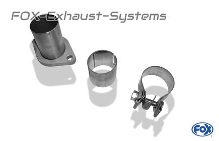 Fox stainless steel front silencer replacement pipe Ø60mm system Opel Astra G incl. C.C.C