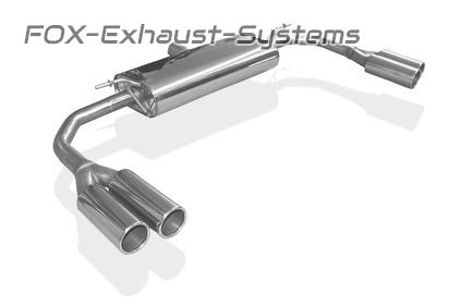 FOX Edelstahl Duplex Sportauspuff Mercedes CLA 4MATIC C117/X117 je 2x80mm rund eingerollt