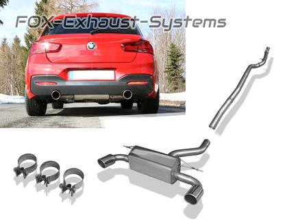  Edelstahl Duplex Racing-Komplettanlage ab Kat BMW 1er F20/21 M140i je 100mm