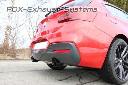  Edelstahl Duplex Racing-Anlage BMW 1er F20/21 M140i je 100mm rund schwarz