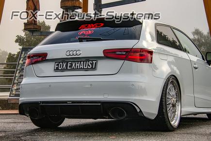  Edelstahl Komplettanlage Audi A3 8V Sportb. 1.8 2.0l TFSI quattro RS3-Optik