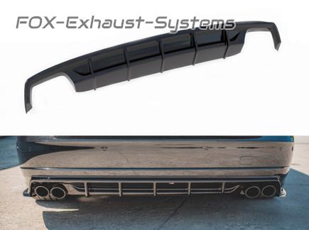 Maxton Heckeinsatz Diffusor schwarz glanz für Audi S8 D4 Facelift (2015-2017)
