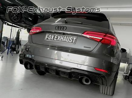  Duplex Sportauspuff-Anlage ab OPF Audi A3 8V SB 2.0l 4x4 je 160x130mm black