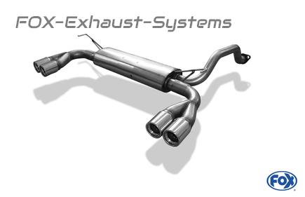 Fox stainless steel duplex sports exhaust Honda Civic 5 Coupe type EJ2 2x80mm round rolled straight with absorber