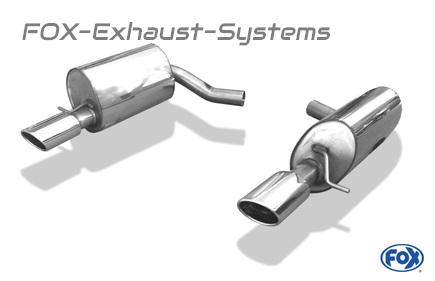 Fox Edelstahl Duplex Sportauspuff Jaguar S-Type R 115x85mm oval eingerollt abgeschrägt